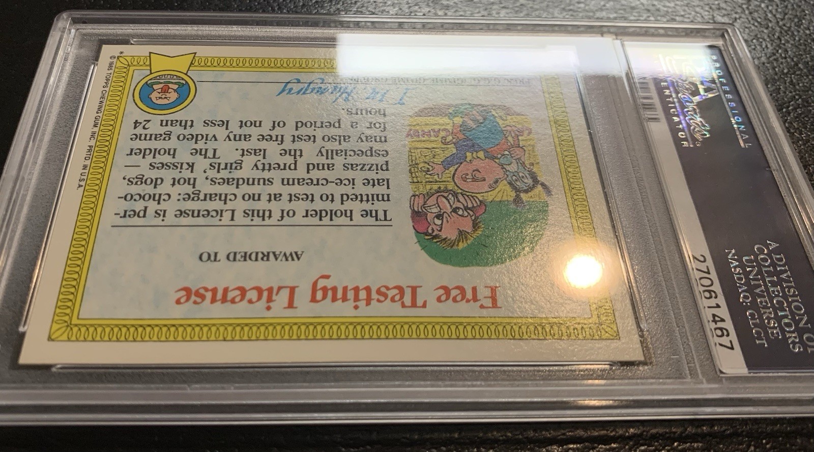 1985 Garbage Pail Kids OS1 Green Jean 39b PSA 10 GEM MINT-RARE GLOSSY CARD!! TWT view 9