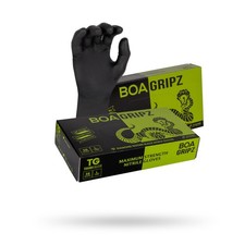 Tough Glove Boa Gripz - Diamond Texture Nitrile 50 Gloves - Black - Large