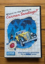 Where in the World Is Carmen Sandiego (Sega Master System, 1989) - cart and box