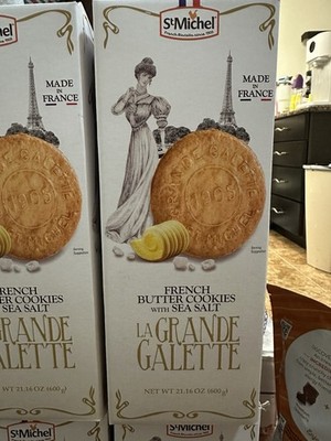 St Michel French  La Grande Galette French Butter Cookies with sea salt 21.16 oz