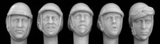 Hornet HFH04 - Heads Wearing French WW2 Tank Crew Helmets, Resin 1/35 scale