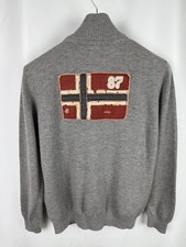 Napapijri Embroidery Logo Full Zip Jumper Wool Men size M