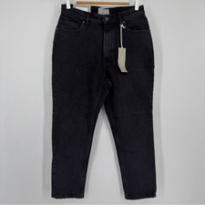 Everlane The Curvy Cheeky Jean Black High Rise Straight Crop Size 30 NWT