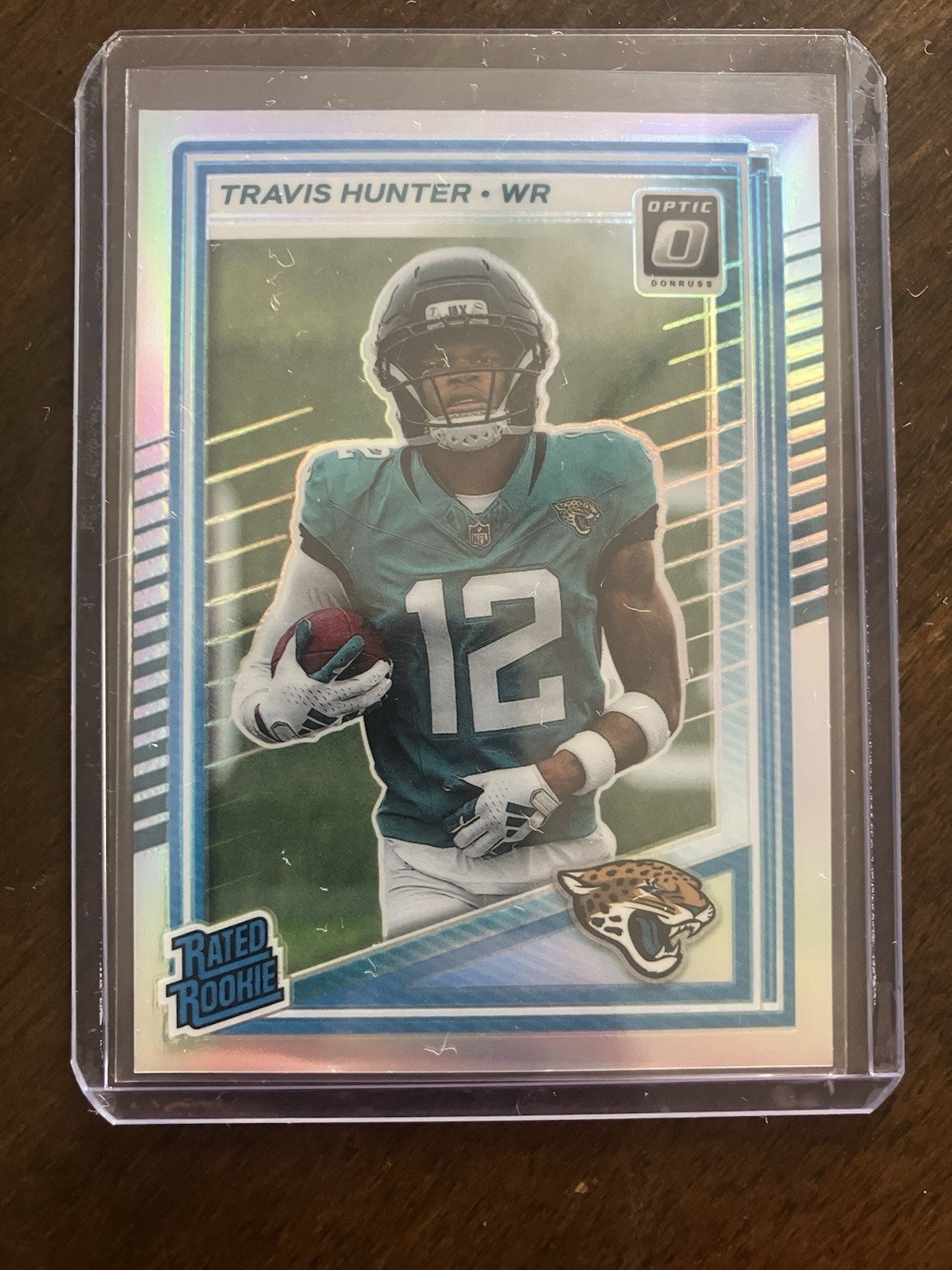 2025 Panini Donruss Optic Travis Hunter #201 Rated Rookie Holo Prizm Jaguars NFL