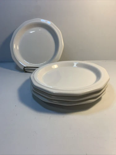 Set Of 4  Pfaltzgraff Heritage White 7” Side Dessert Cake Bread Plates