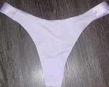 Vs pink Smooth High Leg Logo Strap thong Panty Size Medium NEW Lavender 
