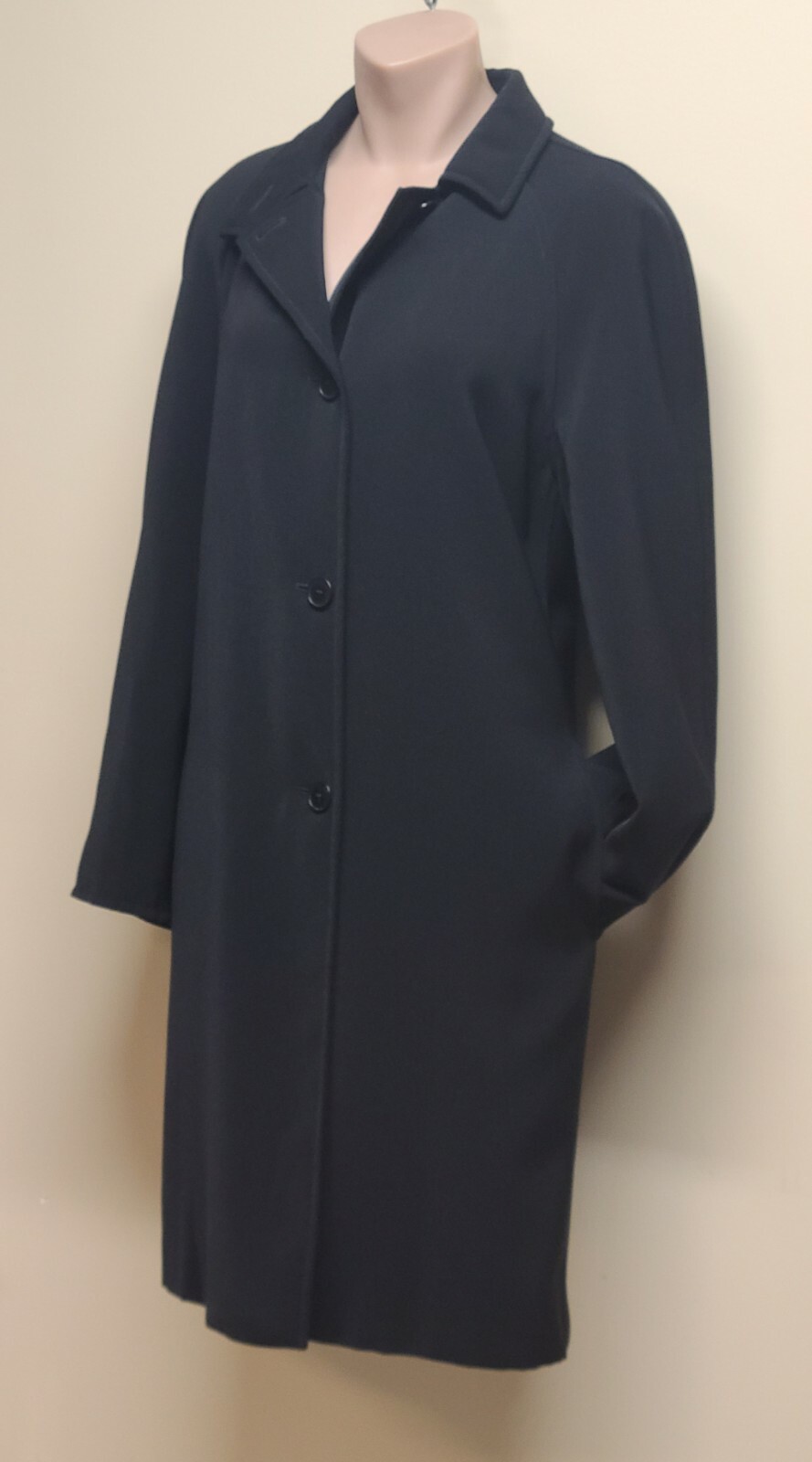 Giorgio Armani Le Collezioni black coat, size 8 - Gem