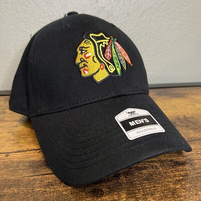CHICAGO BLACKHAWKS BLACK HAT MVP AUTHENTIC NHL HOCKEY TEAM ADJUSTABLE NEW CAP