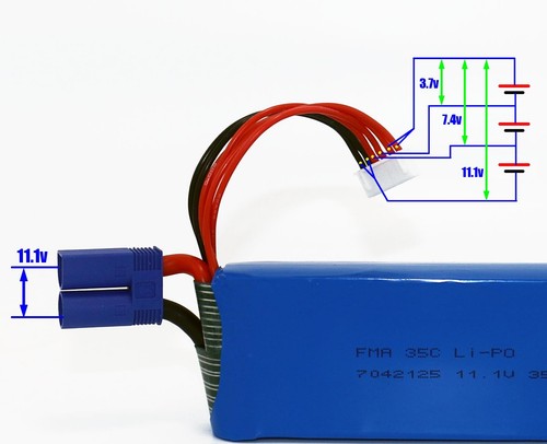 Arrancador de puente de coche UAV 386888 5642125 7042125 4870140 11,1v 1,8-4AH batería LiPo - Imagen 27 de 32