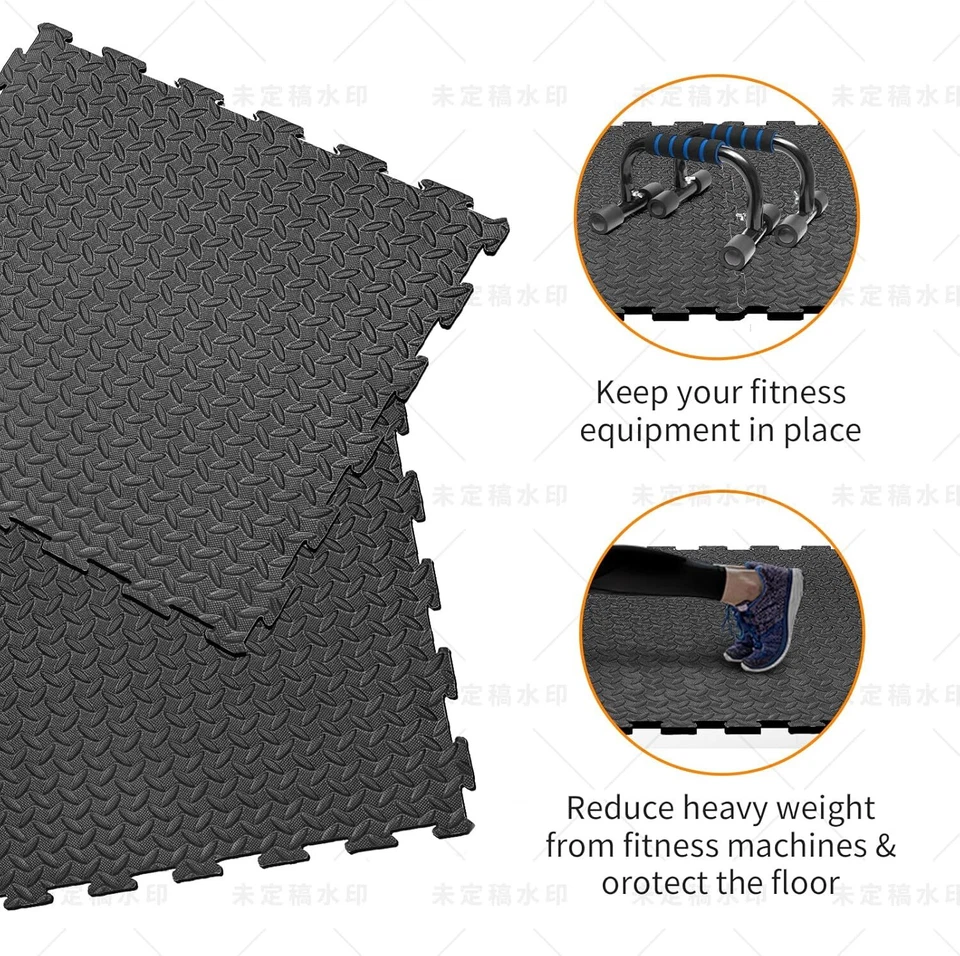 EVA Interlocking Mat Thick Heavy Duty Floor Mats Soft Foam GYM Flooring 60 x 60 - Image 2 of 4