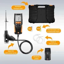 Testo 310 Combustion Analyzer Kit with Printer Measuring O2, Flue gas, and CO2🔥