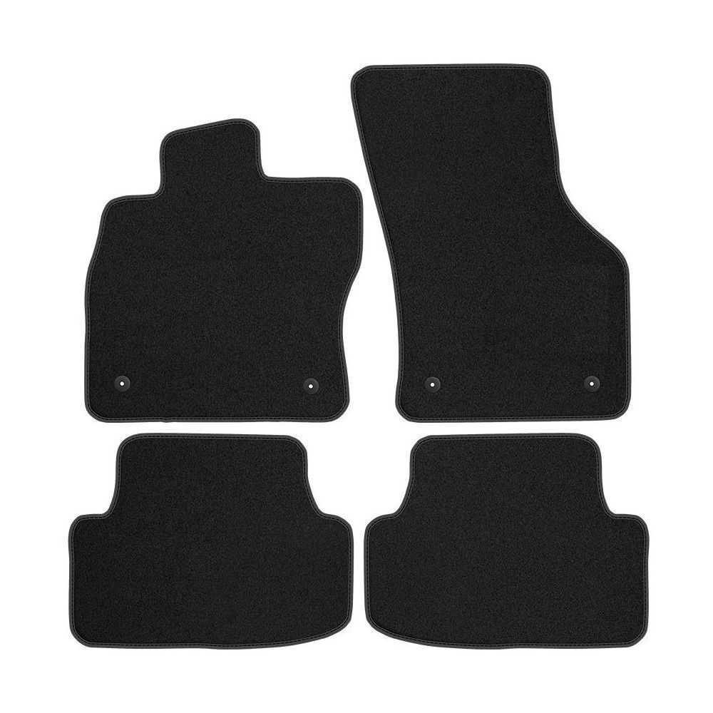 Jeu de tapis de sol velours et cuir bleu pour Volkswagen Golf VII de 2012 à 2020
