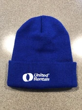 United Rentals UR Royal Blue Beanie Cap Hat BRAND NEW 100% Acrylic