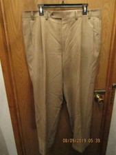MENS NAUTICA PLEATED CUFFED BEIGE DRESS PANTS SIZE 38X30