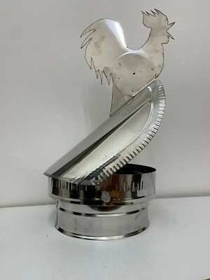 "Comignolo girevole fumaiolo Gallo ACCIAIO INOX CON GALLETTO BASE TONDA