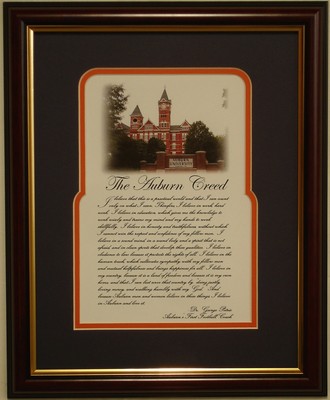 AUBURN Football The Auburn Creed by George Petrie framed print | eBay