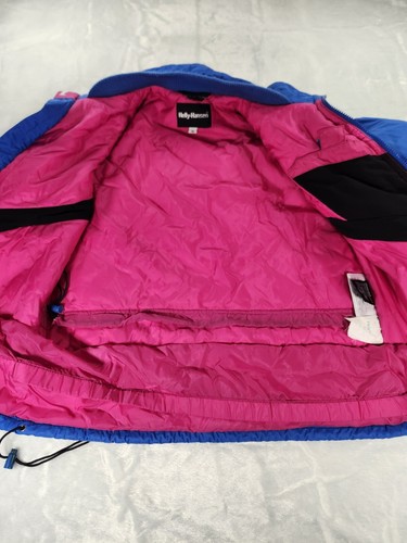 Vintage Helly Hansen Jacket Womens Medium Blue Pink Equipe Colorful Ski Winter - Picture 6 of 12