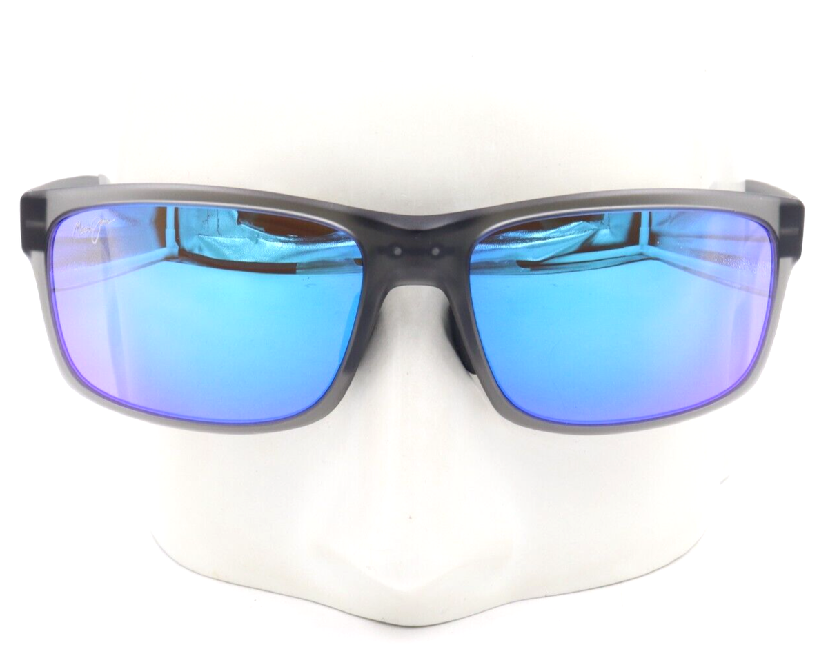 New Maui Jim Blue POKOWAI ARCH Translucent Matte Gray Sunglasses