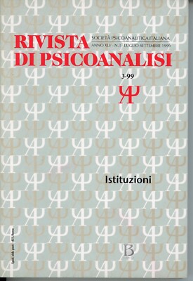 MAGAZIN FÜR PSYCHOANALYSE NR. 3 1999 BORLA - INSTITUTIONEN