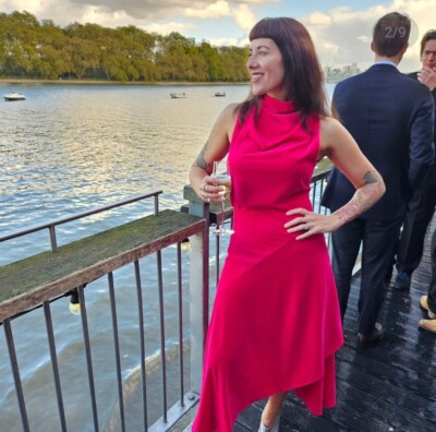 reiss burgundy velvet dress Long Sleeve Ruched A-Line Maxi Dress with Square Neck main image 1