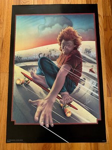 Vintage Original  Jim Evans Wonder Wheels Skateboard Poster 1977