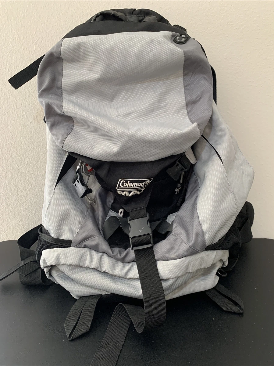 COLEMAN MAX 65L Camping Silver Black INTERNAL FRAME Backpack Camping Hiking  | eBay