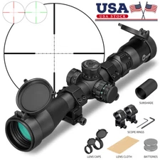 Hunting 4-16X44 Tactical Rifle Scope R/G Mil-Dot Reticle with 30mm Tube & Mounts