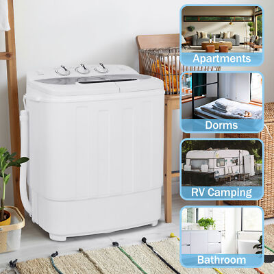 #ad #ad Portable Washing Machine 13lbs Twin Tub Washer and Dryer Compact Laundry Machine $114.19