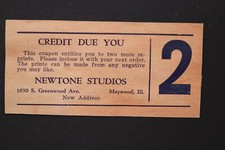 Newtone Studios Illinois Coupon 2 Free Reprints Vintage Ephemera
