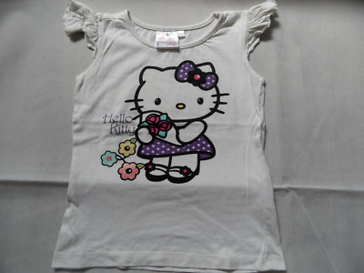Top à Volants Hello Kitty Couleur Crème - Taille Enfant 116/122 (env. 6 Ans) - Occasion Très Bon état