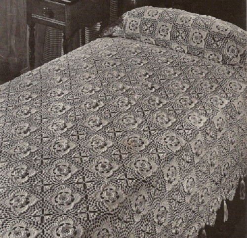 Vintage Irish Crochet Bedspread Motif #7 Crochet PATTERN ONLY - Picture 2 of 2