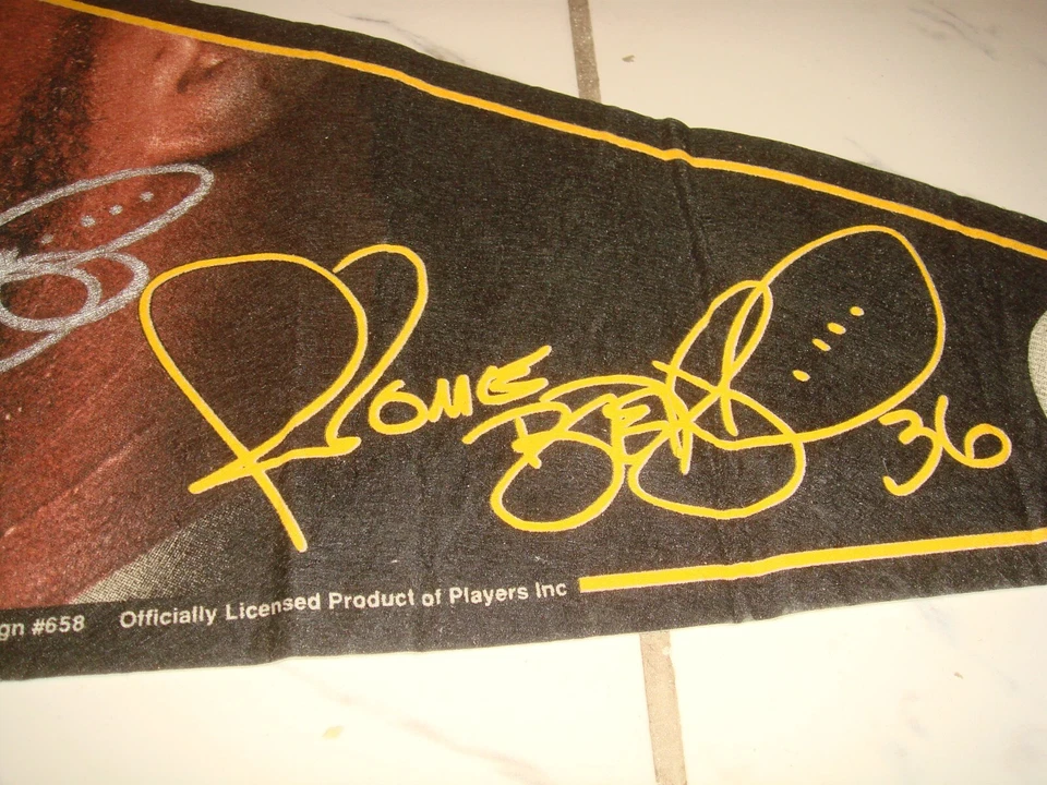 XL Super Bowl Steelers Oficial EUA Jerome Bettis Assinado Pennant Certificado de Autenticidade Limitado E - Imagem 2 de 4