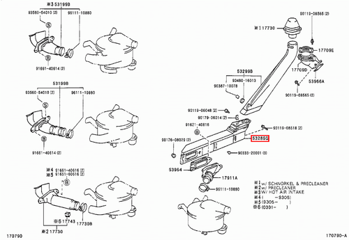 Genuine Toyota LandCruiser HZJ75 HZJ71 HZJ70 HDJ79 Section Of Snorkel Lower - Picture 4 of 6
