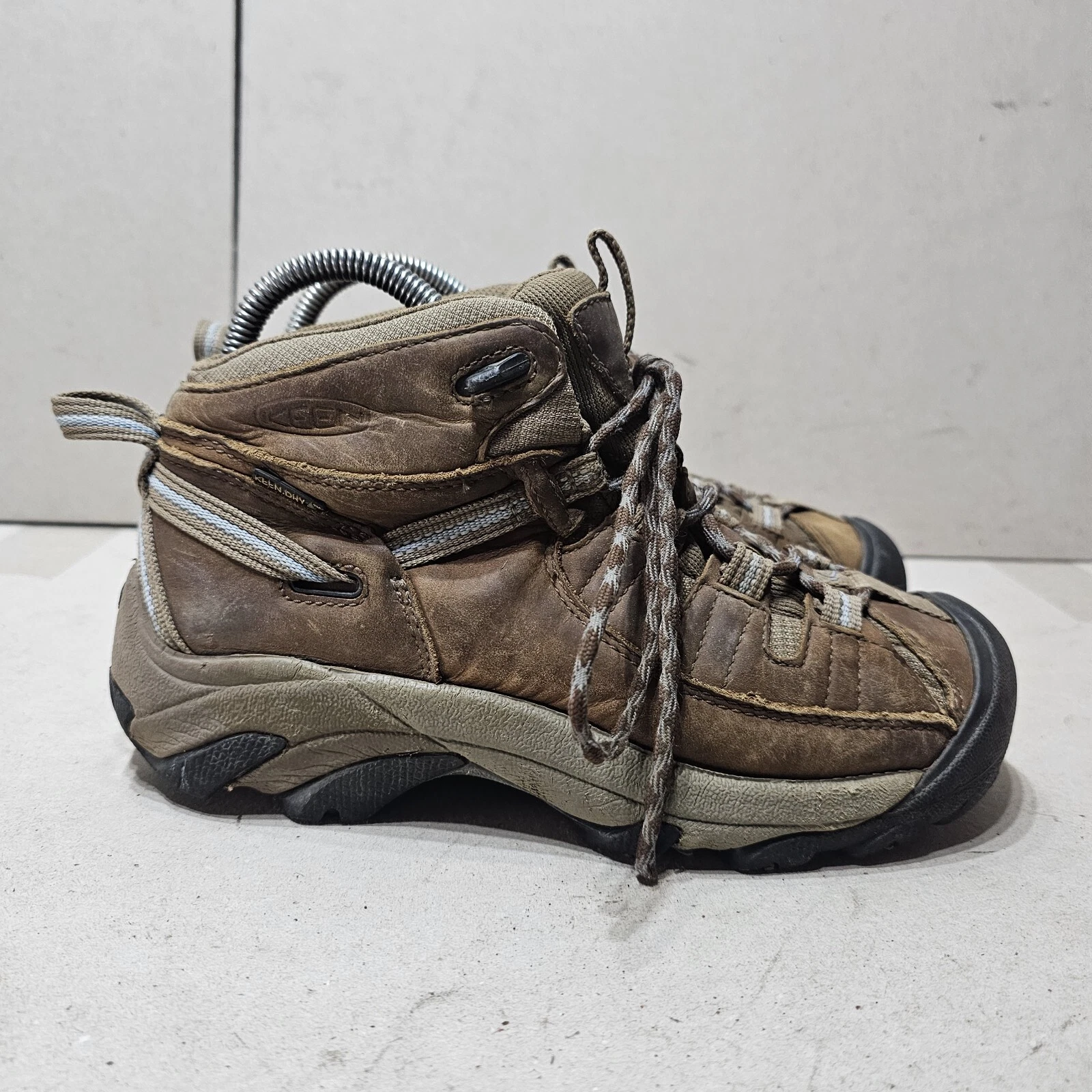 Keen Targhee III Mid Waterproof Women's leather hiking camping boots brown UK4
