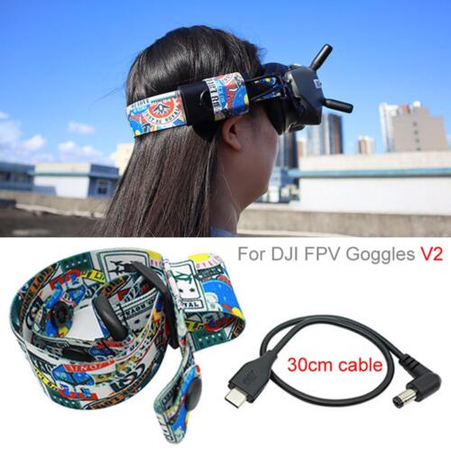 Elastic Head Strap Elastic Band Headband w/ 30cm Cable for DJI FPV Goggles V2 - Picture 11 of 20