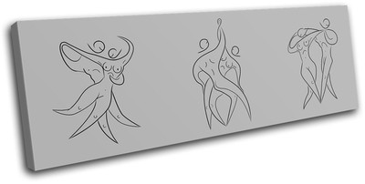 Dance Line Art Ballroom Performing SINGLE Leinwand Wand Kunst Bild drucken