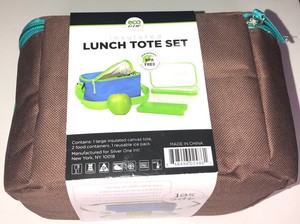 eco one insulated 5 piece lunch tote set