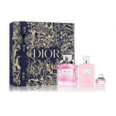 DIOR MISS DIOR BLOOMING BOUQUET Eau de Toilette Gift Set 3PC 3.4oz/2.5oz/0.17oz