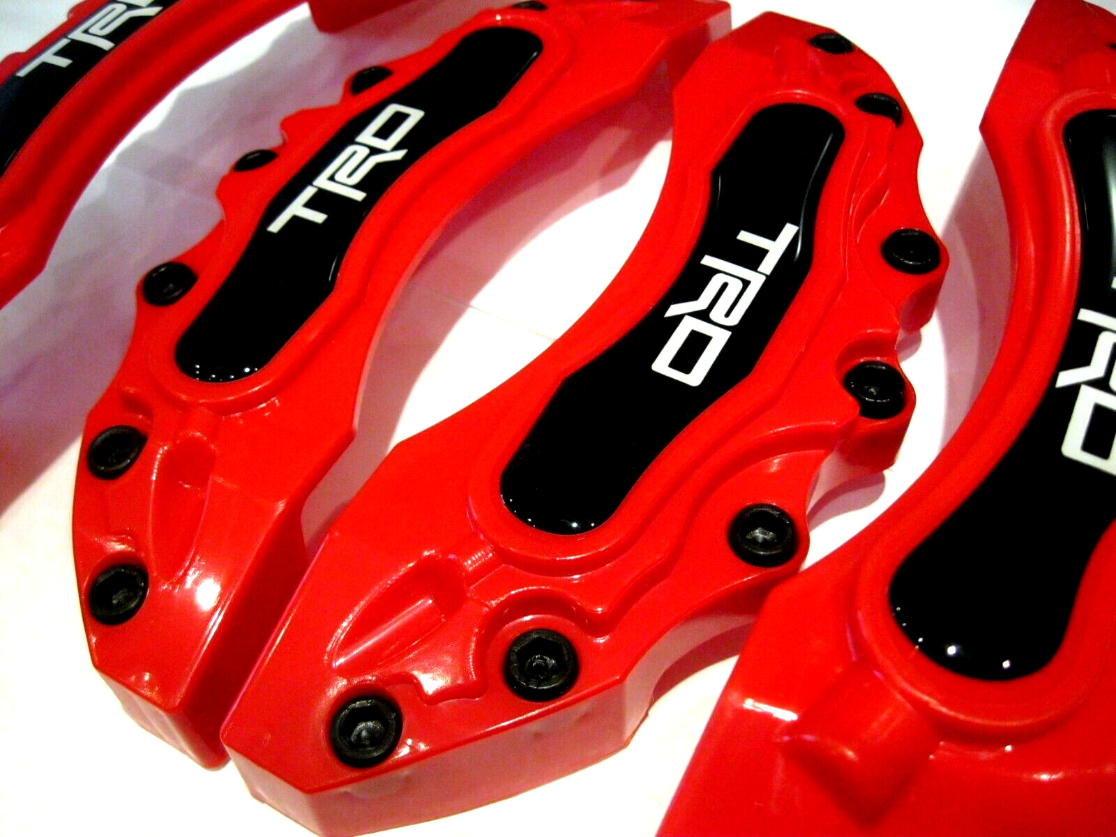 4x Brake Caliper Covers Front Rear left right Prius Camry RAV 4 Red Tundra RAV4