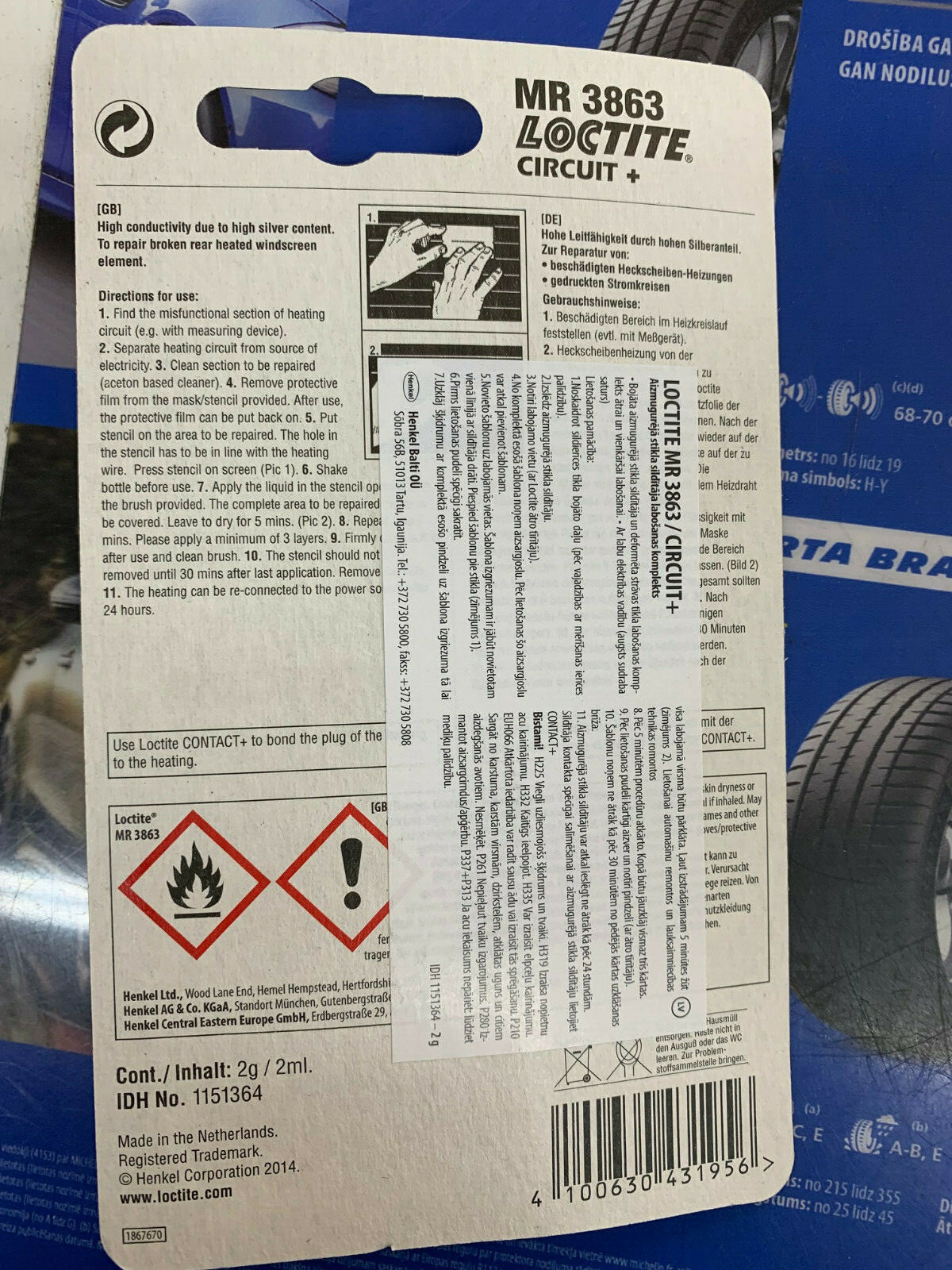 LOCTITE 3863 Rear Window Defogger Repair Kit fast & easy REPAIR eBay