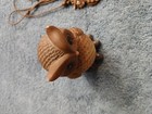 Vintage Brown Owl Nodder Bobble Head 4.5" Plus Resin Owl Necklace — photo 6