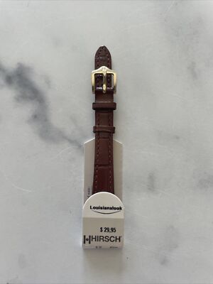 Hirsch Louisianalook alligator embossed 12mm watch band straps Bargains Deals