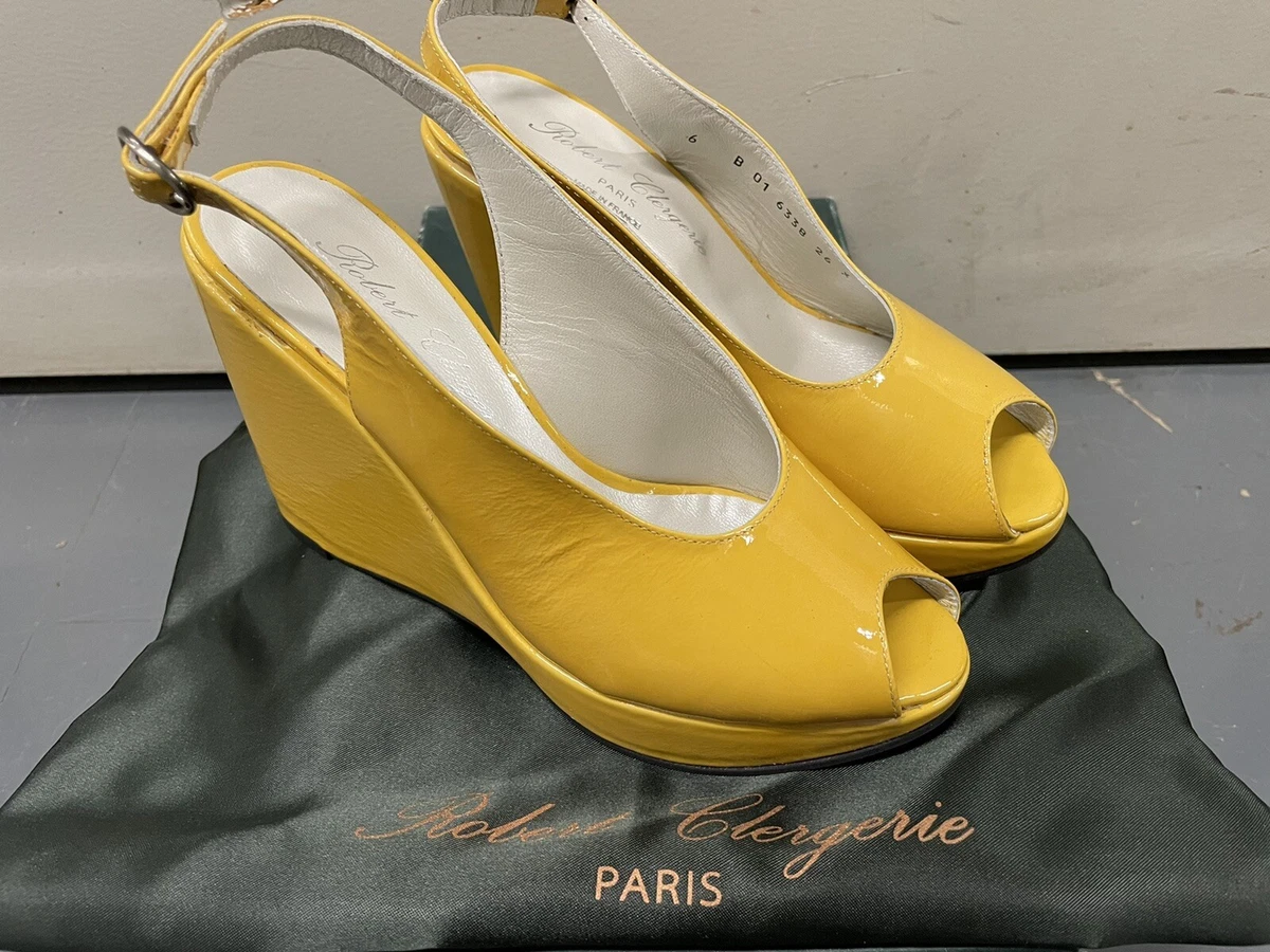 Robert Clergerie platform wedge shoes Yellow Us Size 6 eBay