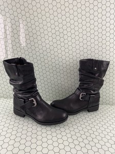 black slouch boots mid calf