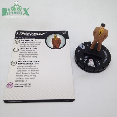 Heroclix Superior Foes of Spider-Man set J. Jonah Jameson #006 Common w/card!