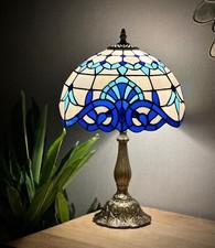 Tiffany Style Table Lamp Stained Glass Bedside Lamp Free Shipping and LED Bulb