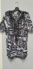 African clothing for men-Dashiki S-7X black and white