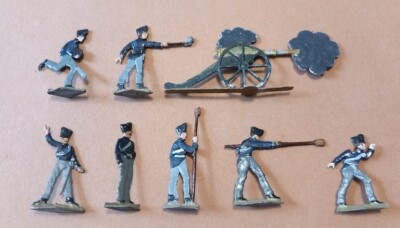Plats d'étain - Zinnfiguren - Flat tin : artillerie prussienne premier