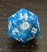 Blue 20-sided TRUE RANDOM Die / Dice (19 mm) MTG Battle For Baldur’s Gate