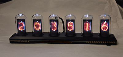 Nixie Tube Clock LED Desktop Digitaluhr Schlafzimmer Heim RGB Glow Rohr Wetter